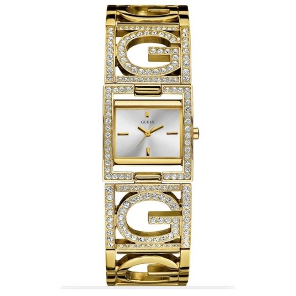 NWT GUESS by Marciano Gold-Tone Stone Set Watch W14522L1 – Classic Glam – NIB main image 6